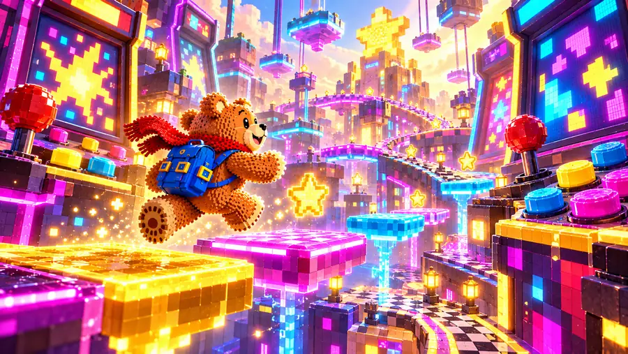 Arcade World world in Super Bear Adventure
